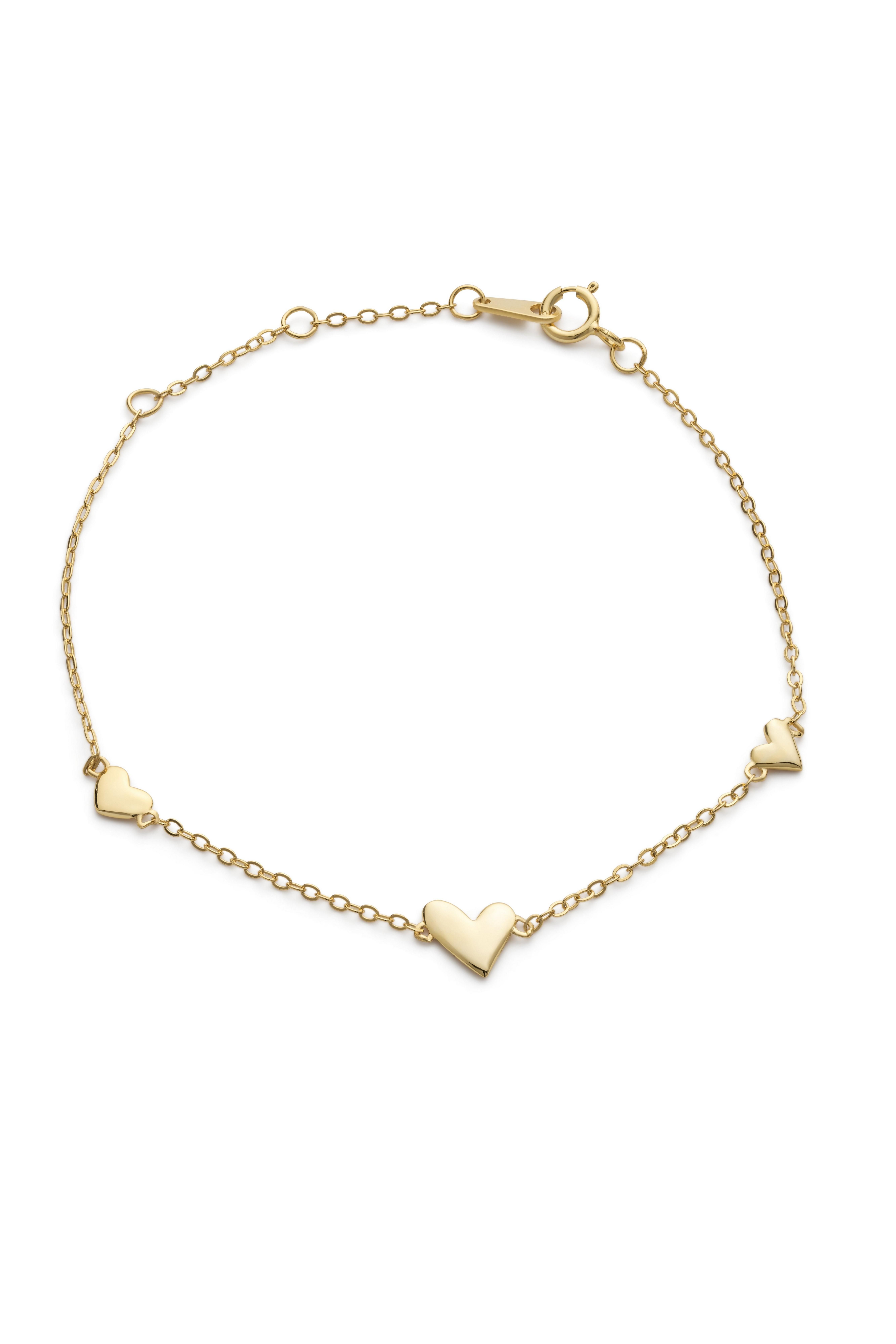 Elk & Bloom 14k Gold Tiny Heart Bracelet