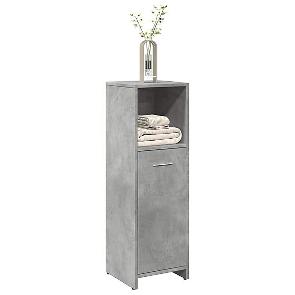 Armoire de salle de bain Gris béton 30x30x95 cm Aggloméré vidaXL