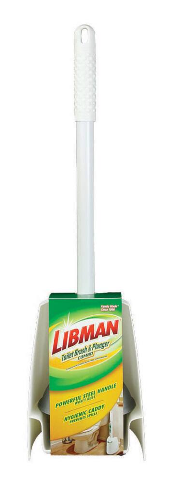Libman Toilet Bowl Brush &  Steel Plunger Combo