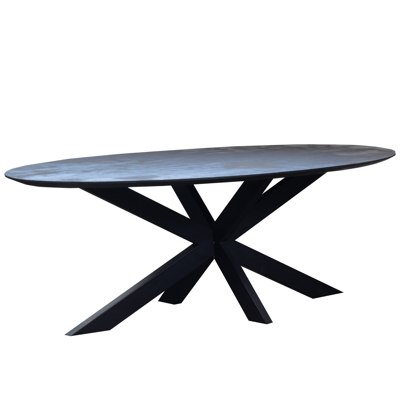 Giga Meubel Eettafel Diamond - Zwart Mangohout - 200x100x78cm