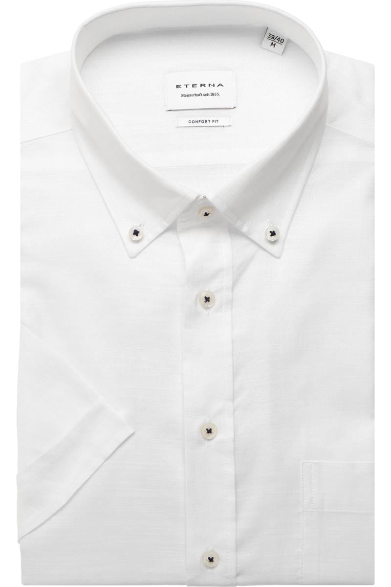 ETERNA Comfort Fit Tencel Hemd weiss, Einfarbig