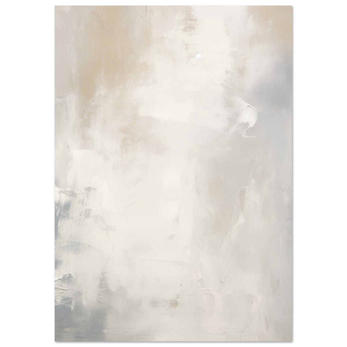 Artfulprints Poster Acryl schilderij no. 1  - A4 21x29.7 cm - Grijs