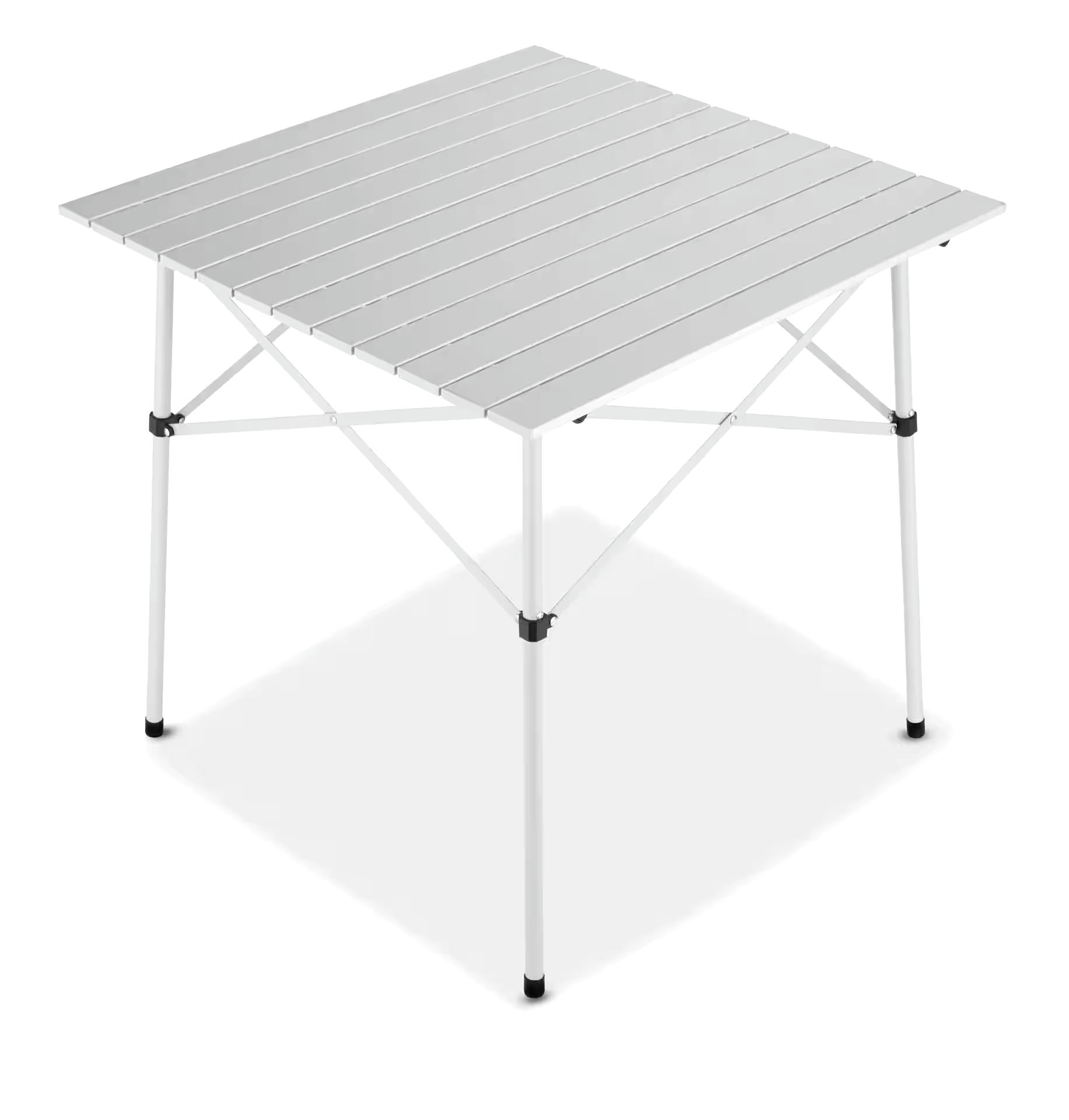 Woods Quad Portable Folding Lightweight Aluminium & Steel Camping Table w/ Carry Bag