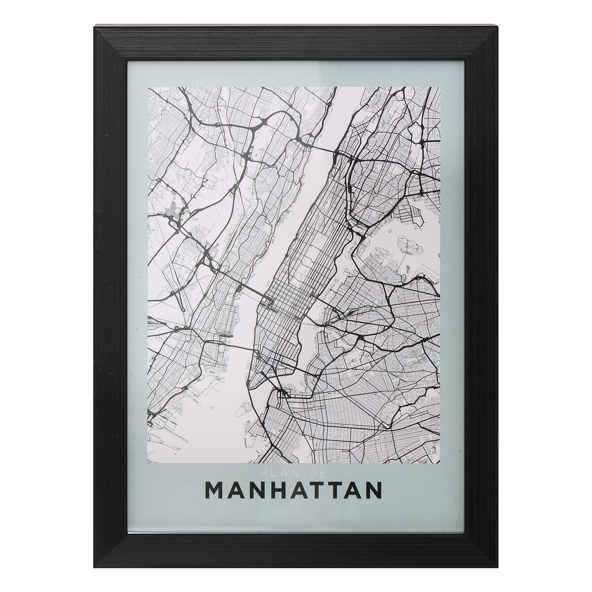 Framed "Manhattan" poster Black, 18x24 cm