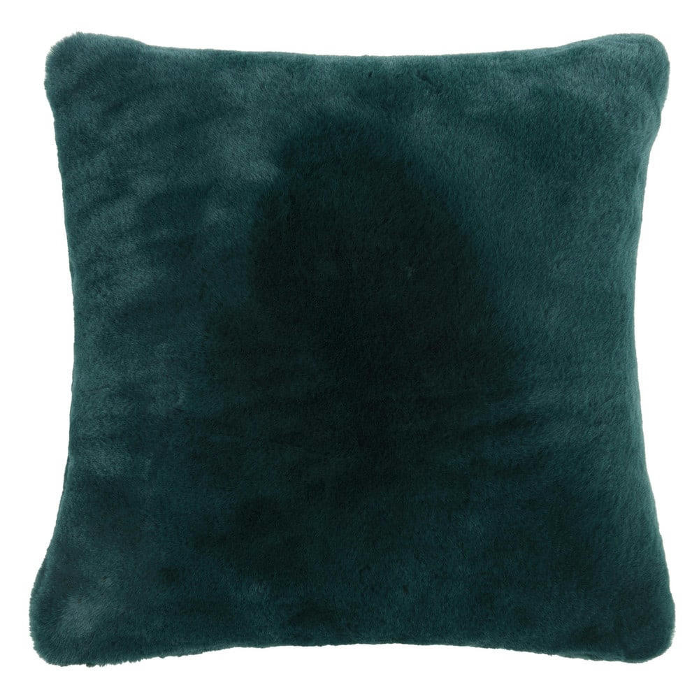 CORTINA - Housse de coussin imitation fourrure vert émeraude 40x40