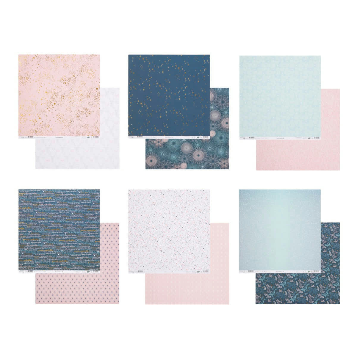- Lot de 6 feuilles papiers Imprimés Constellations
