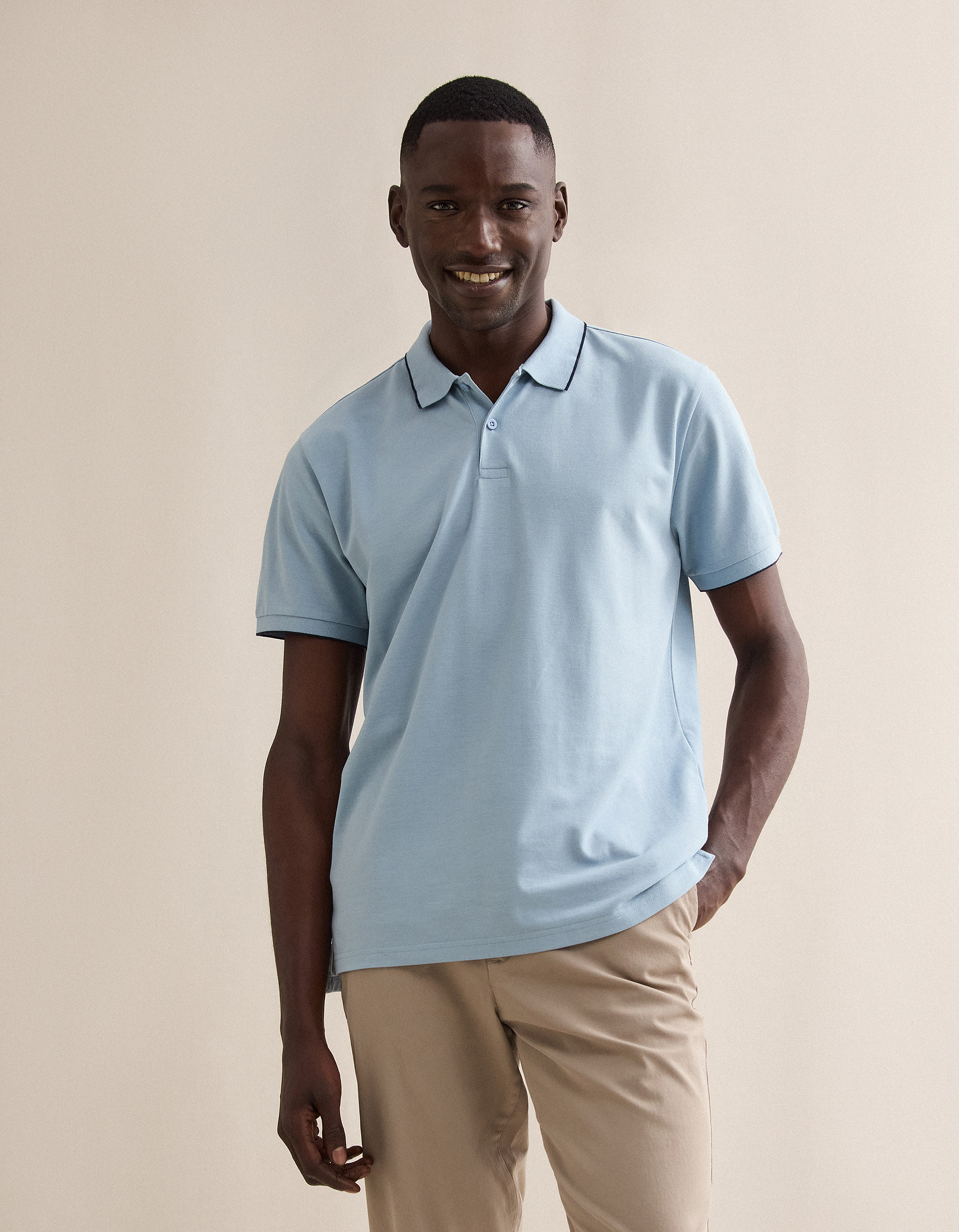 Polo, Homem, Azul Claro