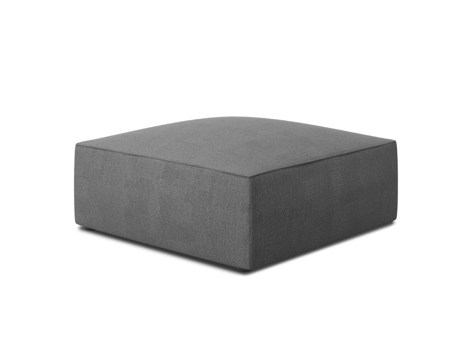 RUBY - Pouf 1 place en tissu structurel gris