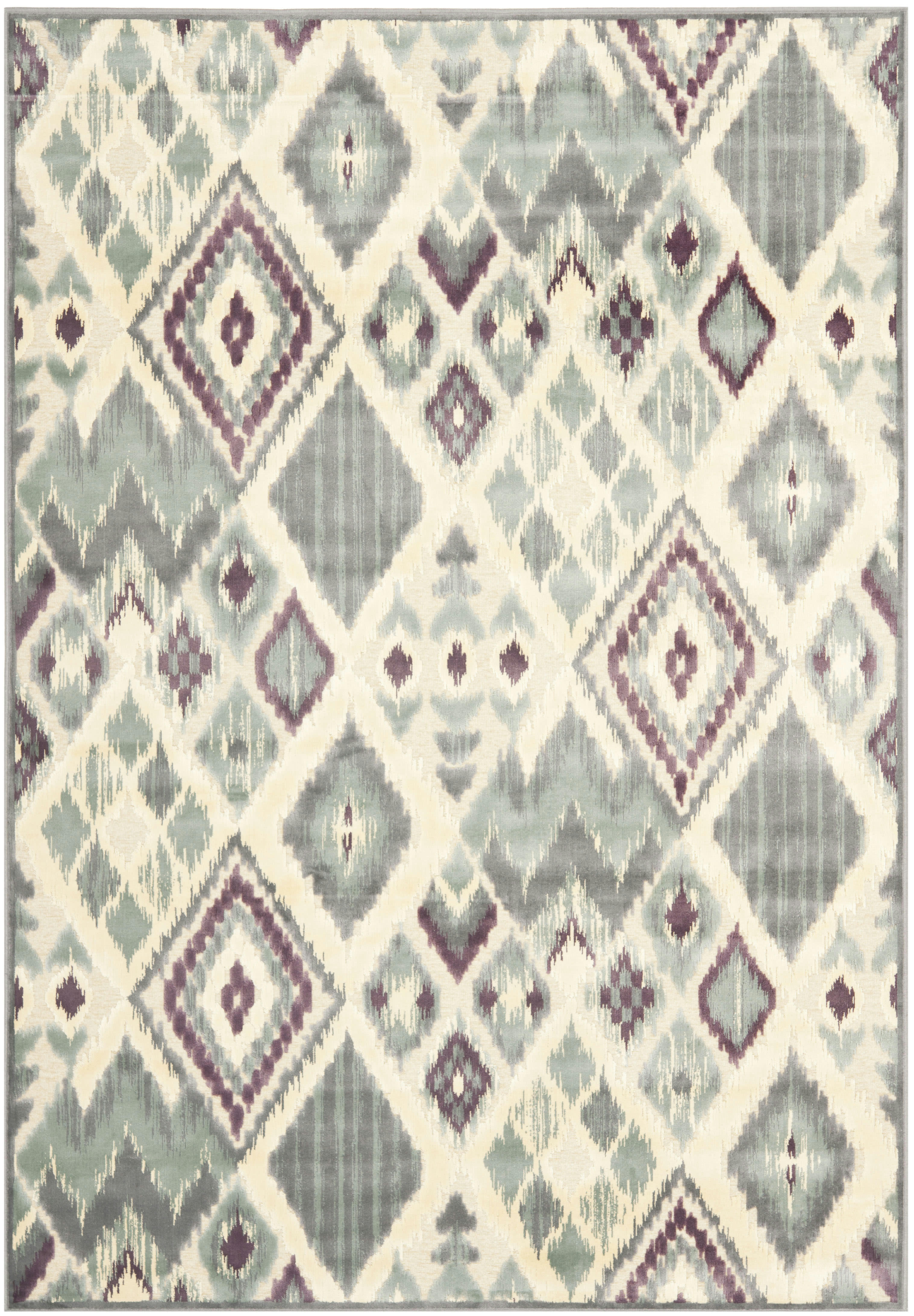 PARADISE - Tapis de salon interieur en gris & multicolore, 122 x 170 cm