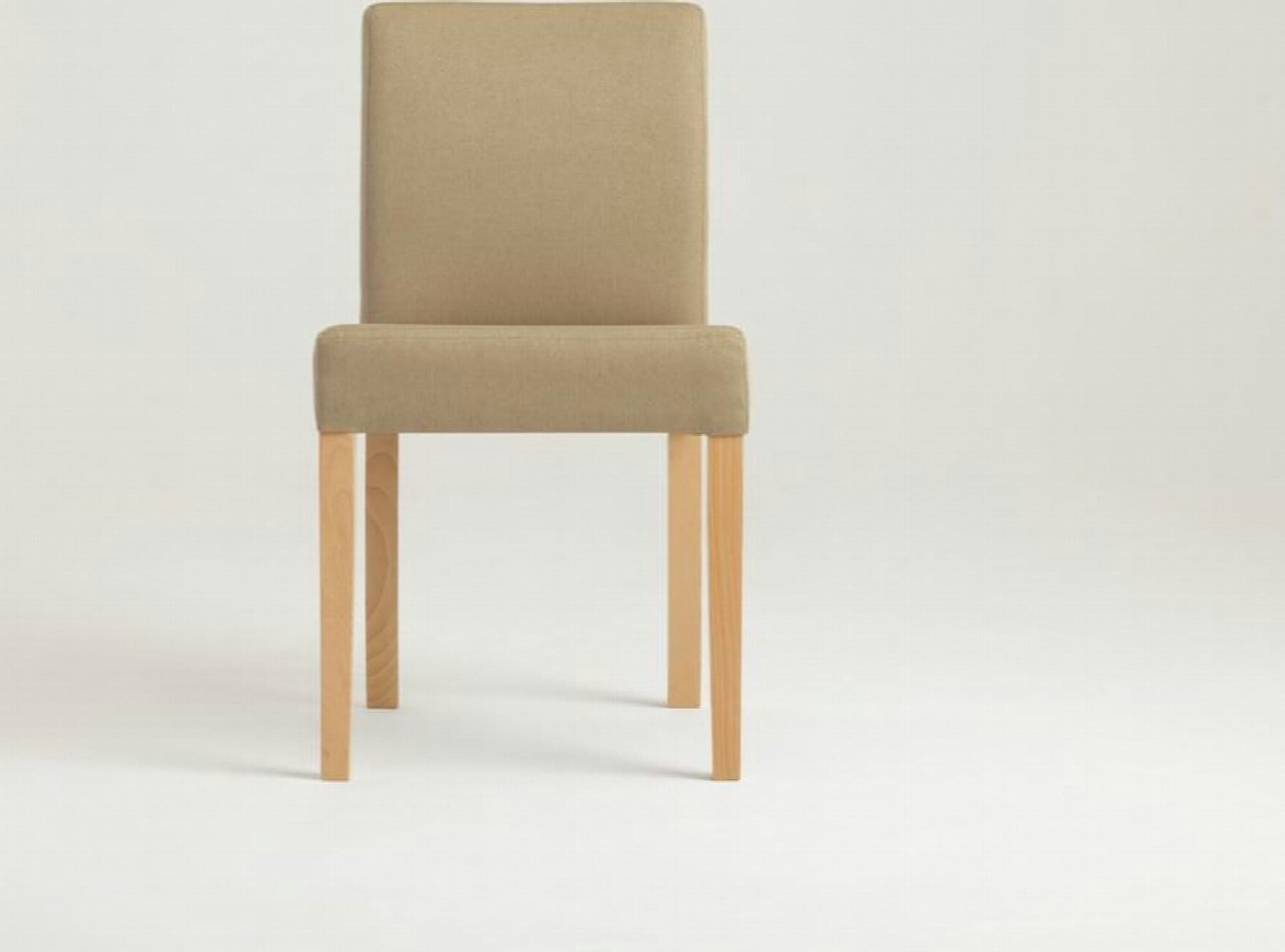 WILTON - Chaise Tissu Beige H. assise 47 cm rembourré