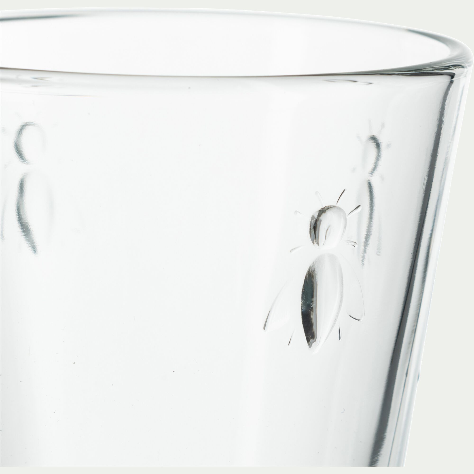 ABEILLE - Gobelet en verre pressé 31cl - transparent