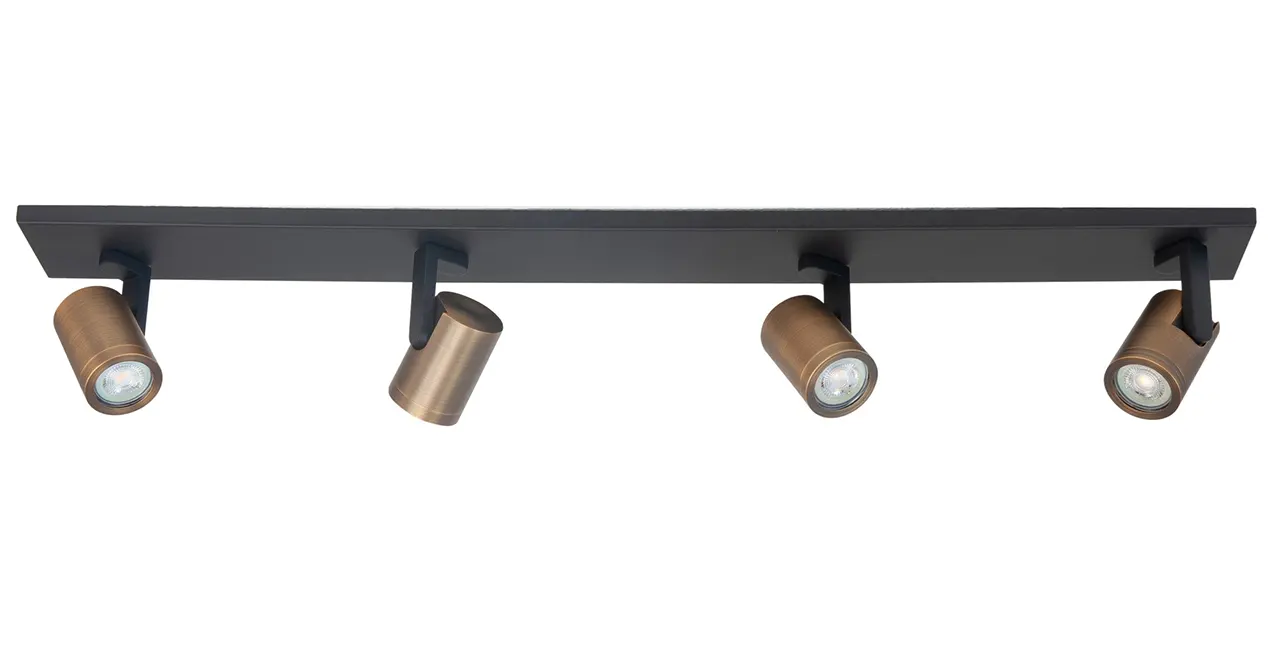 Highlight spot HALO - 4 lichts - 91.5 x 15  cm - zwart brons