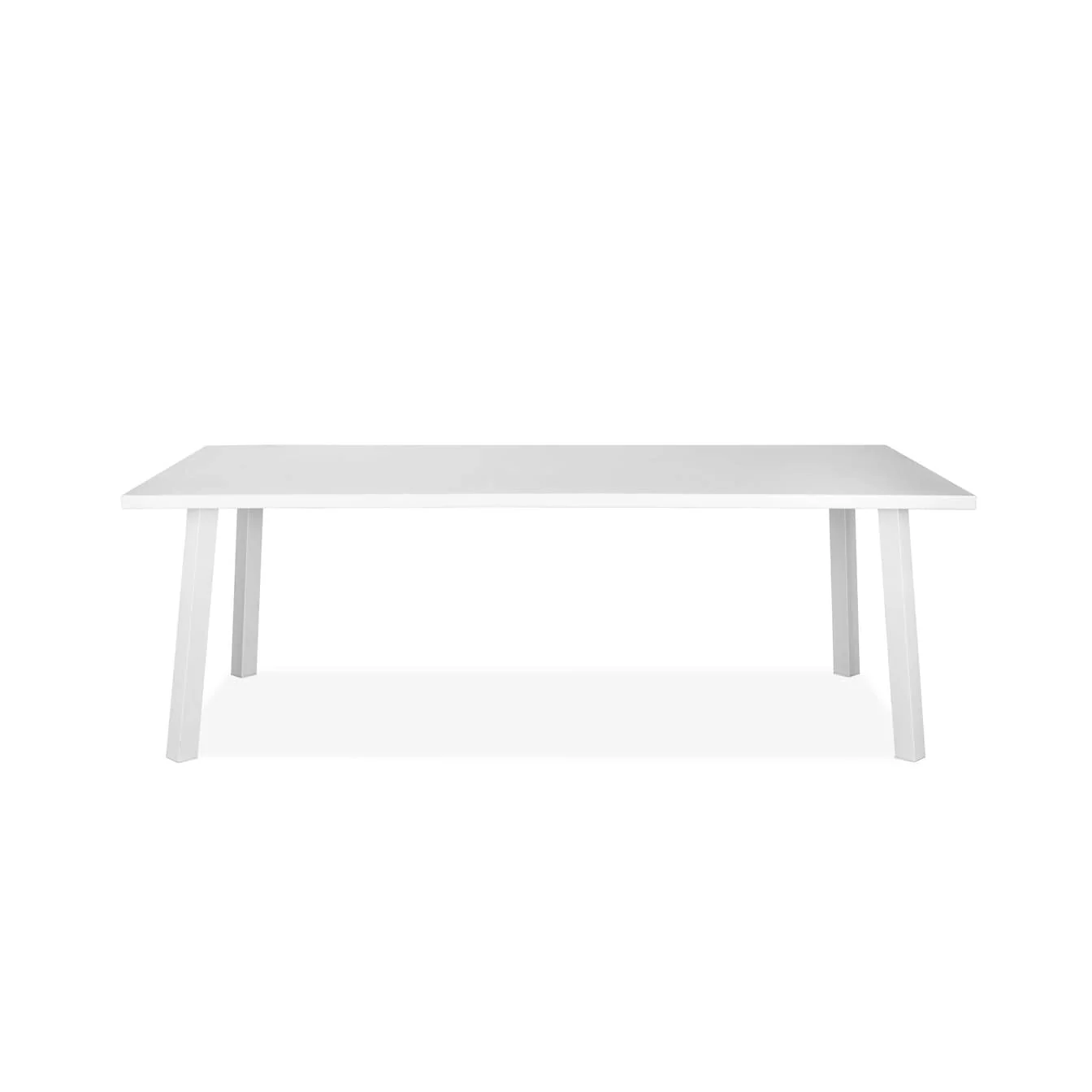 HomeRoots 87 White Aluminum Outdoor Dining Table