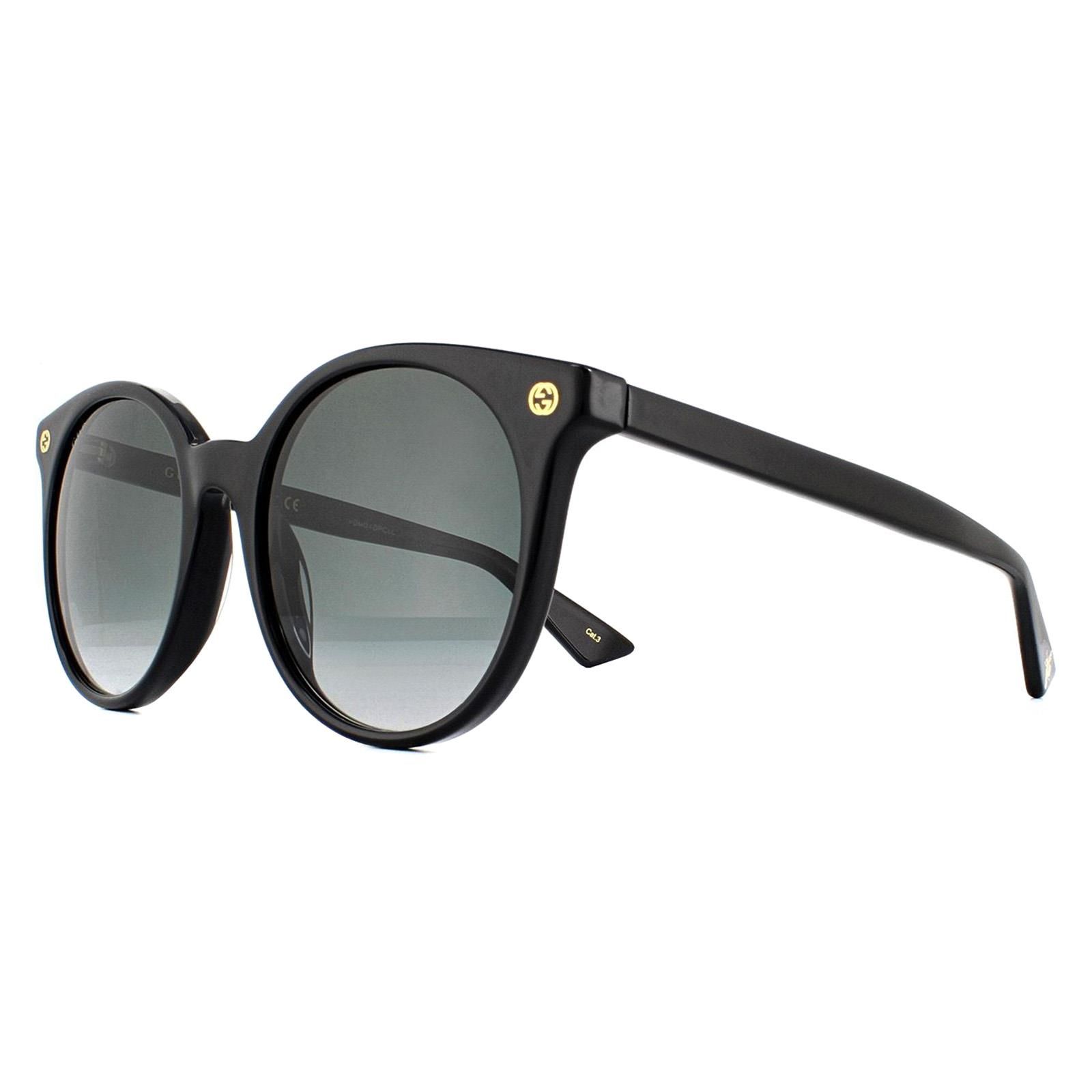 Gucci Round Black Grey Gradient Sunglasses