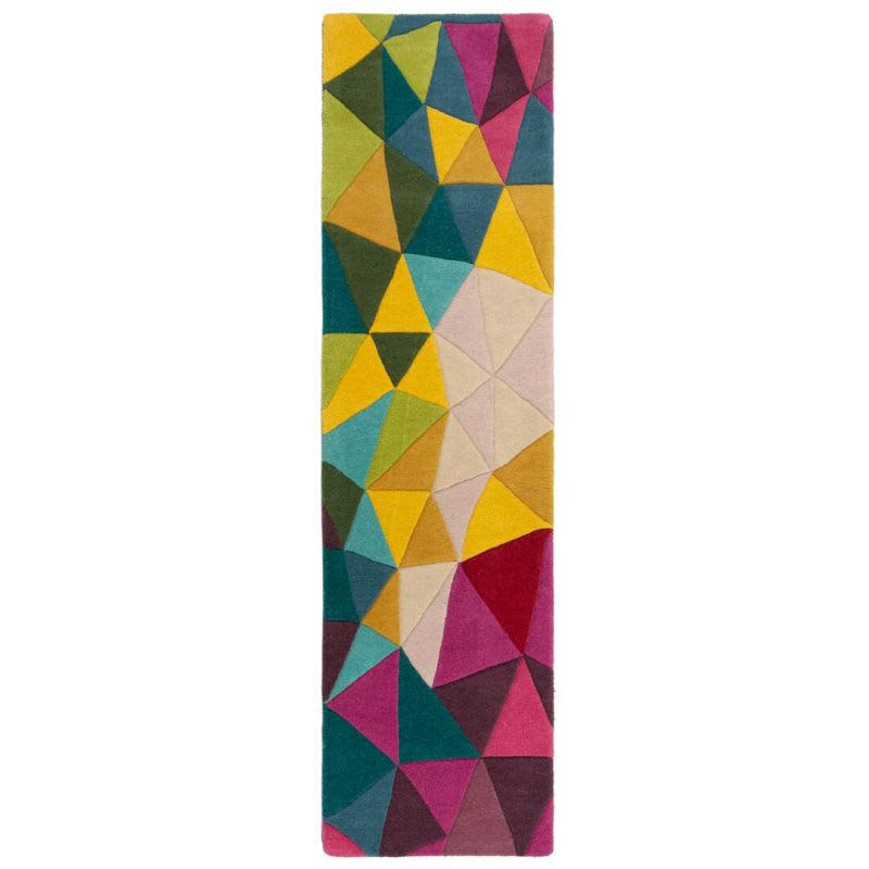 FALMOUTH - Tapis de Salon moderne pure laine Multicolore 60 x 230