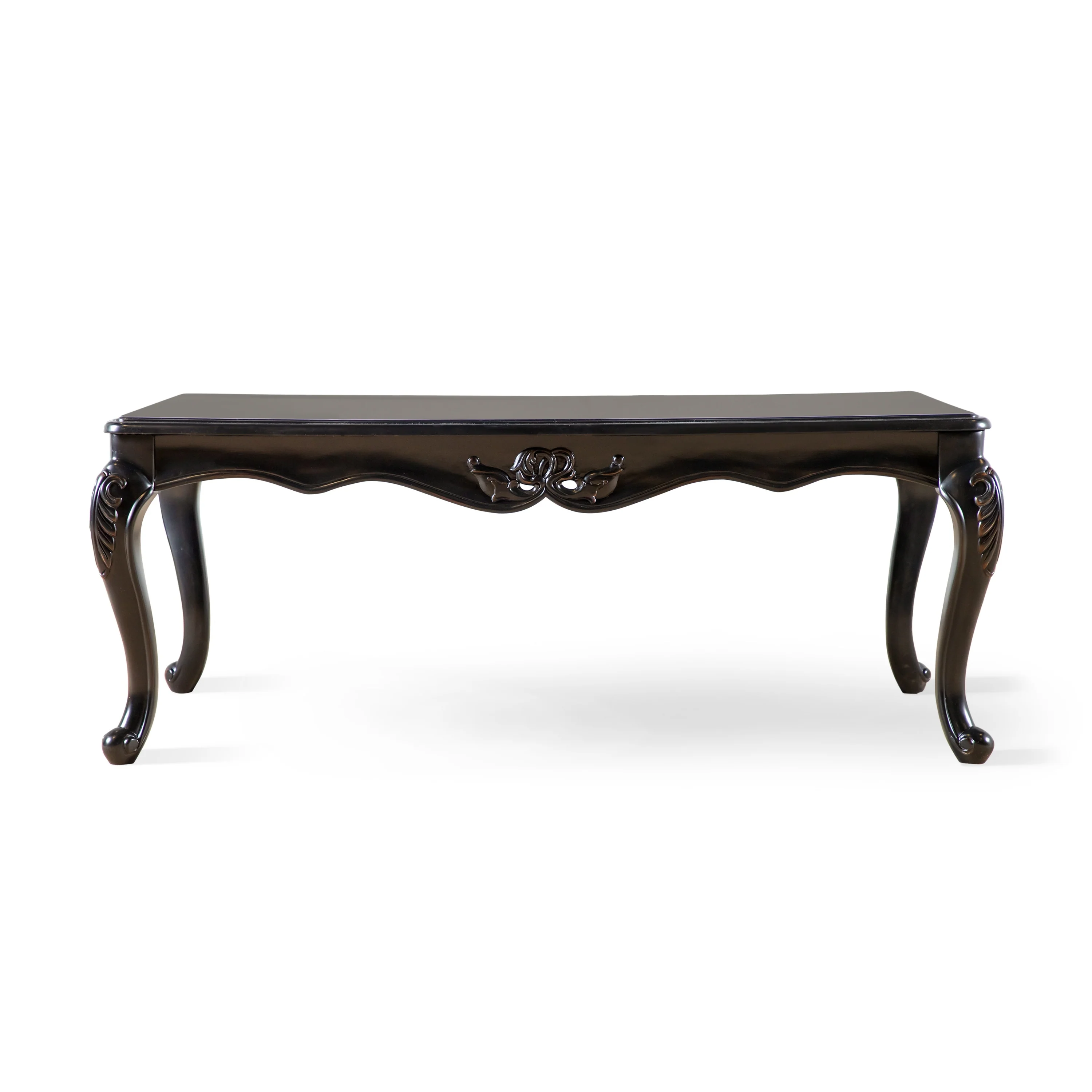 Furniture of America Clarissa Traditional Solid Wood Coffee Table with Carved Legs