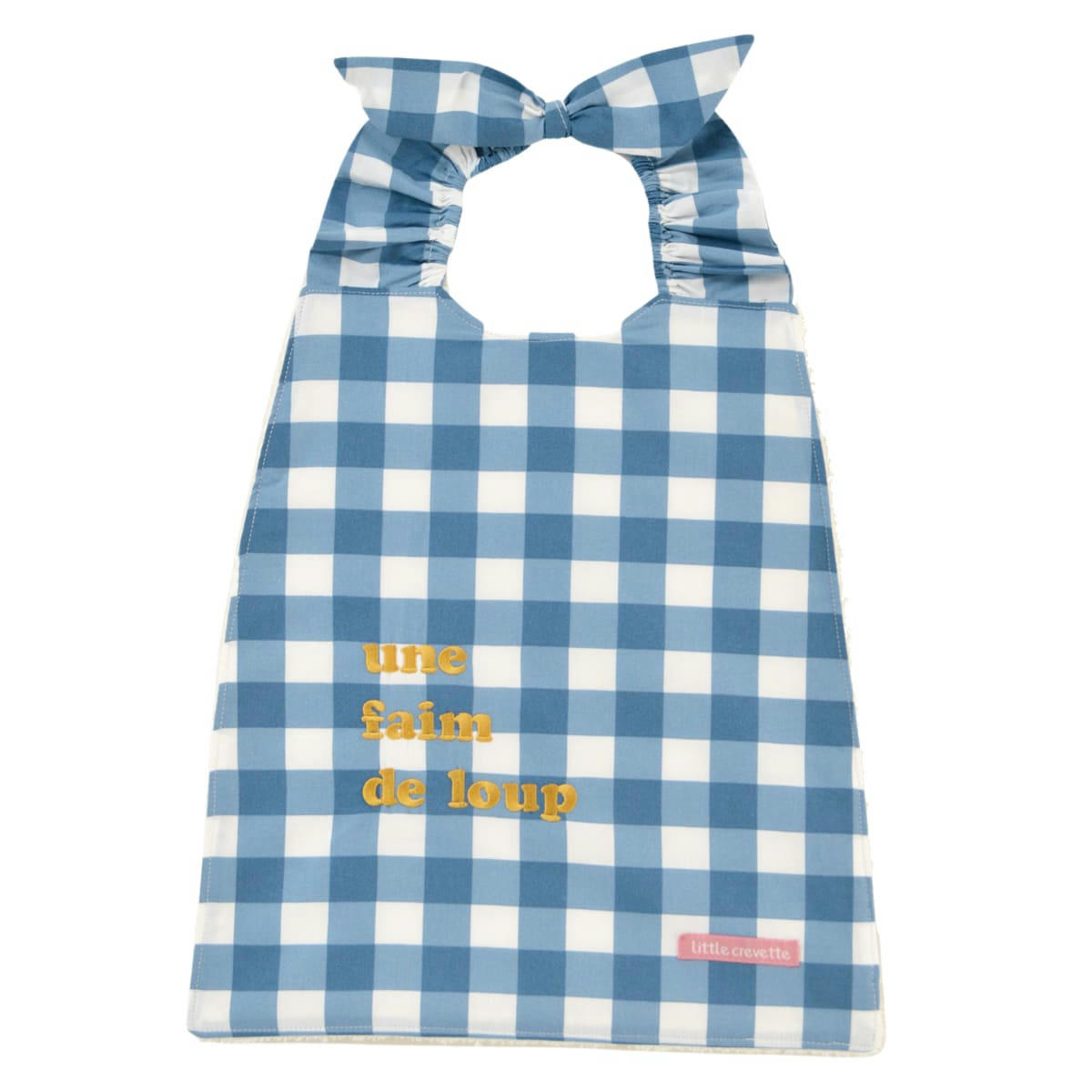 UNE FAIM DE LOUP - Serviette bavoir coton bio* bleu marine