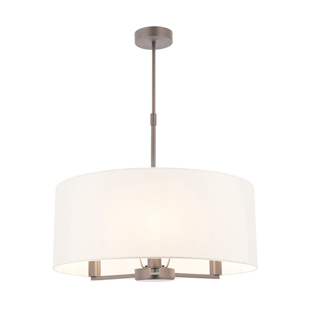 Lampa wisząca DALEY z abażurem biało-srebrna 3xE14x15W IP20 Endon