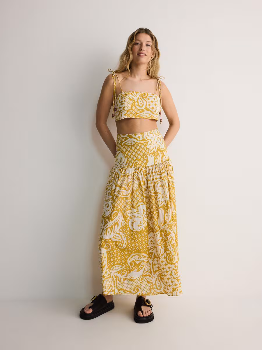 Patterned Maxi Skirt