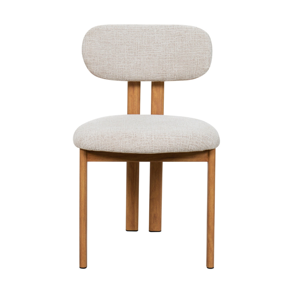 Giga Meubel Eetkamerstoel Noor - Stof/Staal - Beige/Naturel - Set van 2