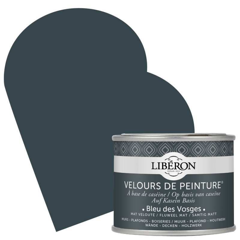 Peinture pour murs Velours de Peinture bleu des Vosges mat 0,125 L LIBERON