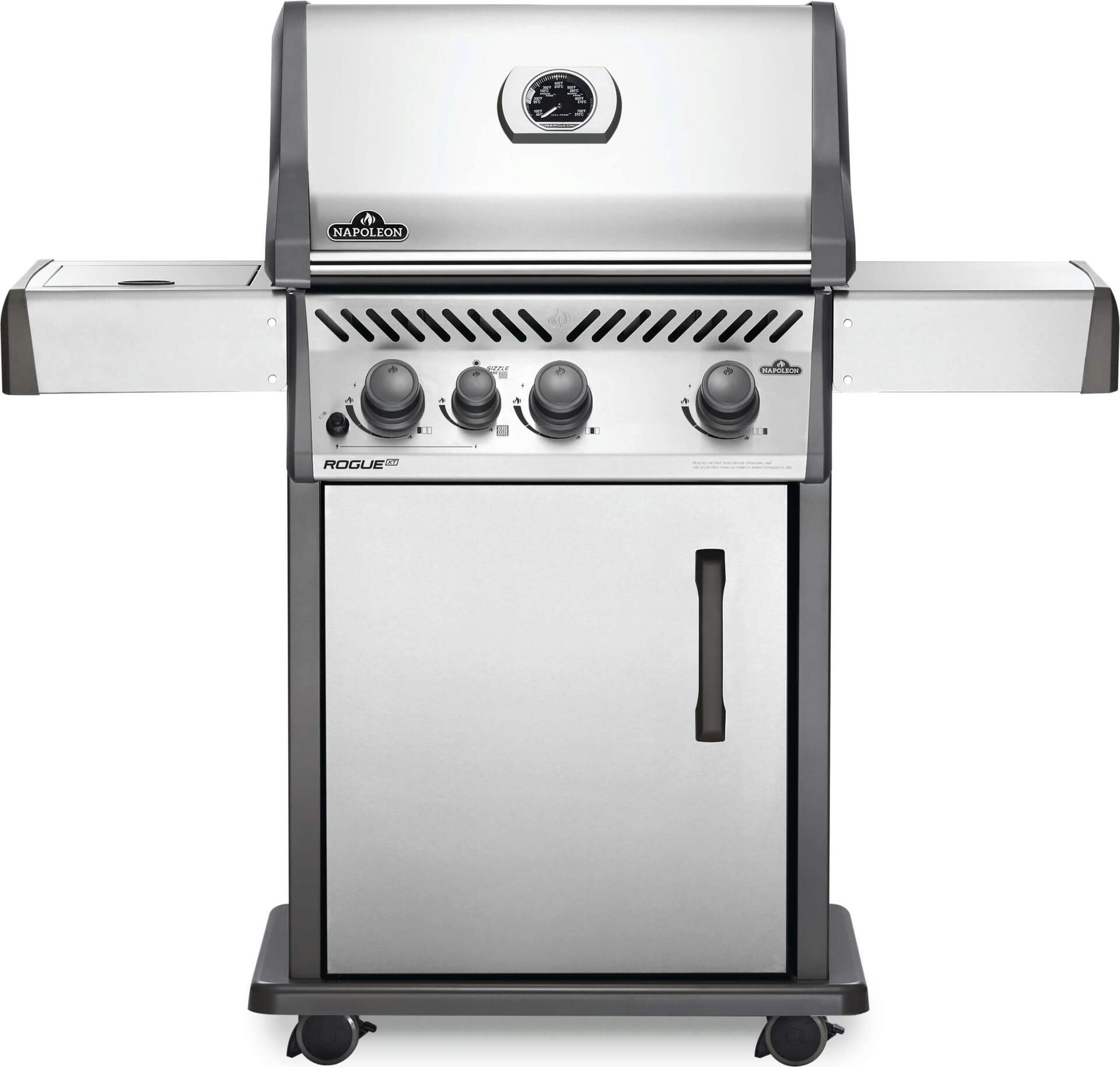 Napoleon Rogue XT 425 SIB 3-Burner Propane Gas BBQ Grill with a Side Infrared Burner