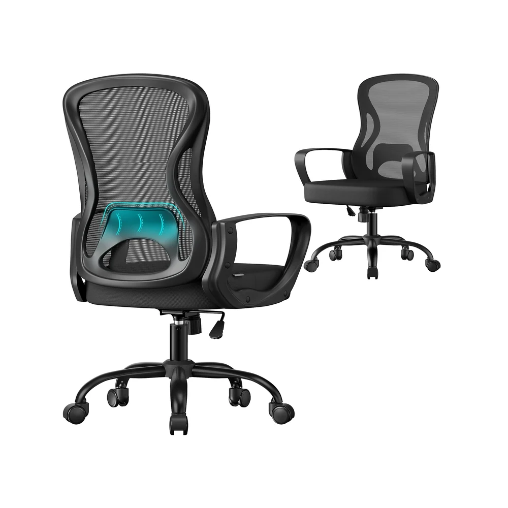 Chaise de Bureau Rotative Ergonomique en Matériau de Grillage