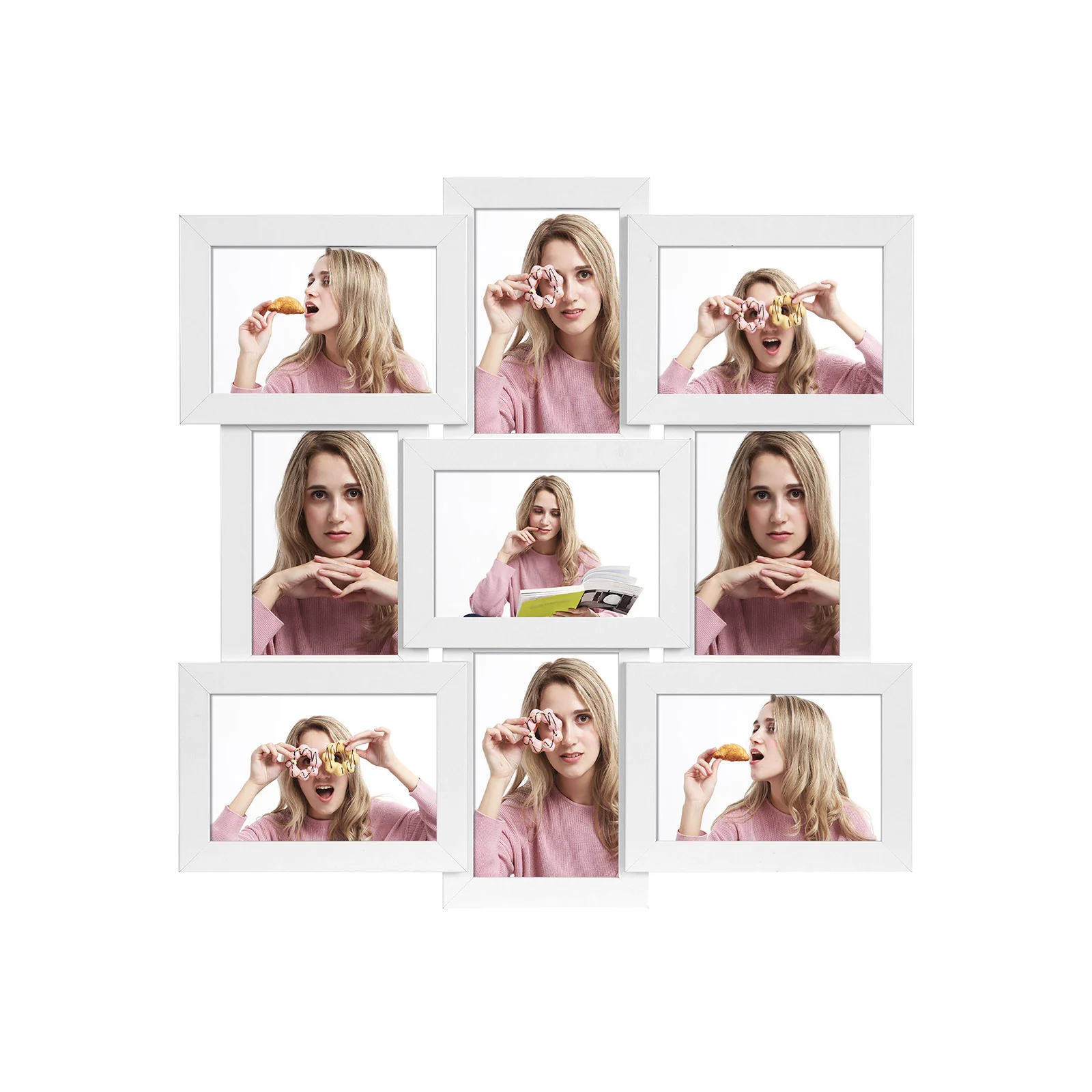 Pêle-mêle 9 photos blanc