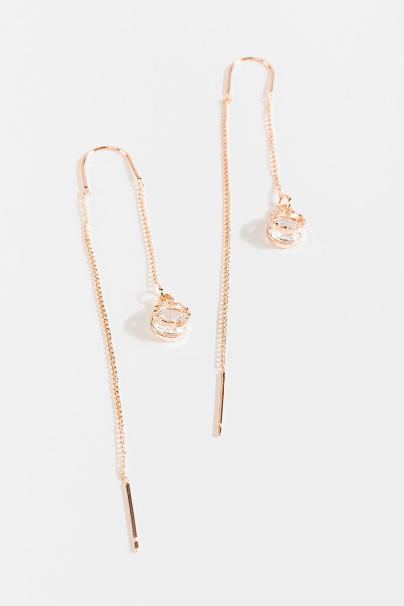 Dayana Crystal Pull Through Earrings