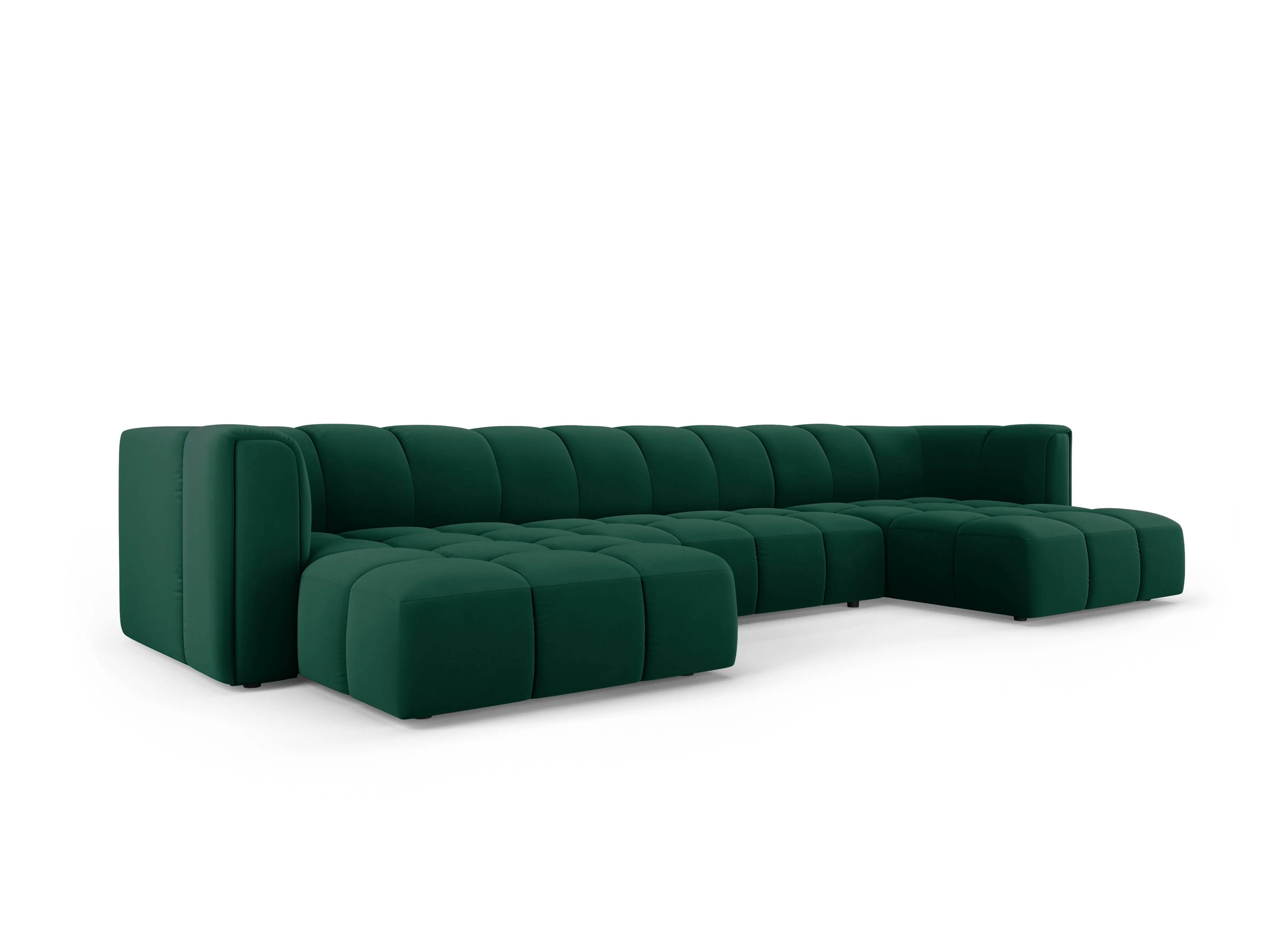 Panoramische bank Francesca velvet 5-zits
