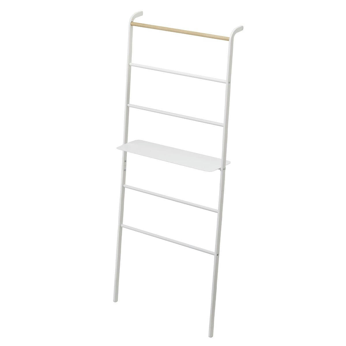 - Echelle porte-serviettes en acier et bois blanc Tower Yamazaki