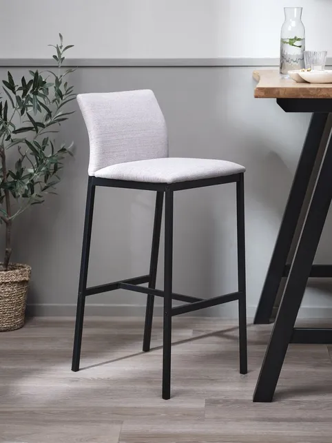 Barstol ARNUM beige/sort