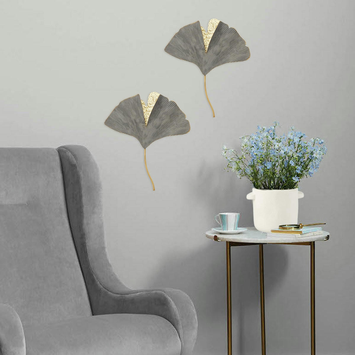 - Cache pot en ciment Blanc