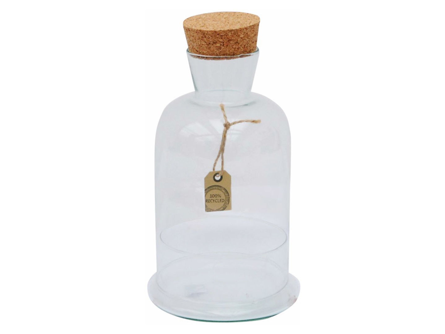 Klosz z korkiem 33 cm transparentny