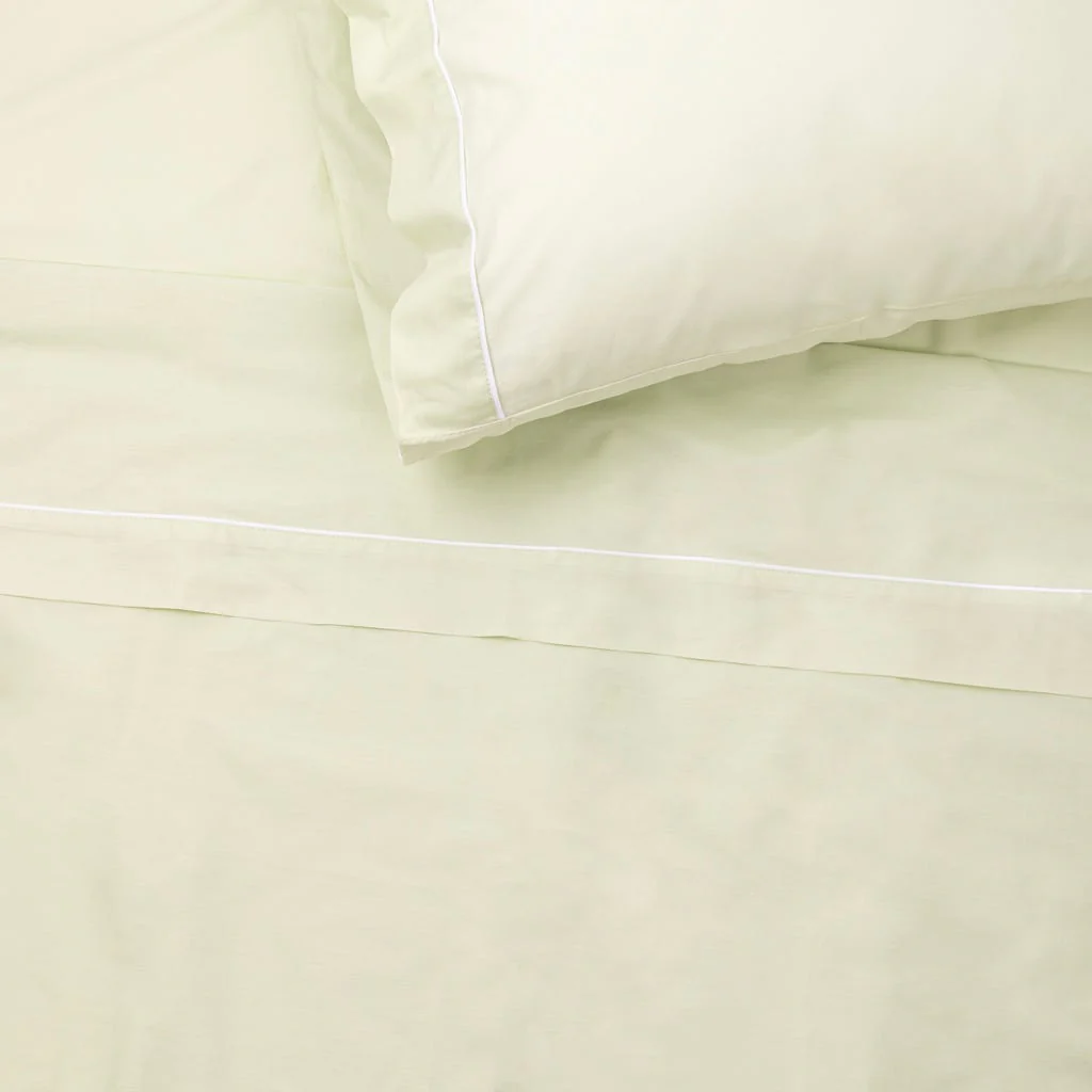 Lençol de Cima Algodão Percal Verde Claro 160x280 SAMOA