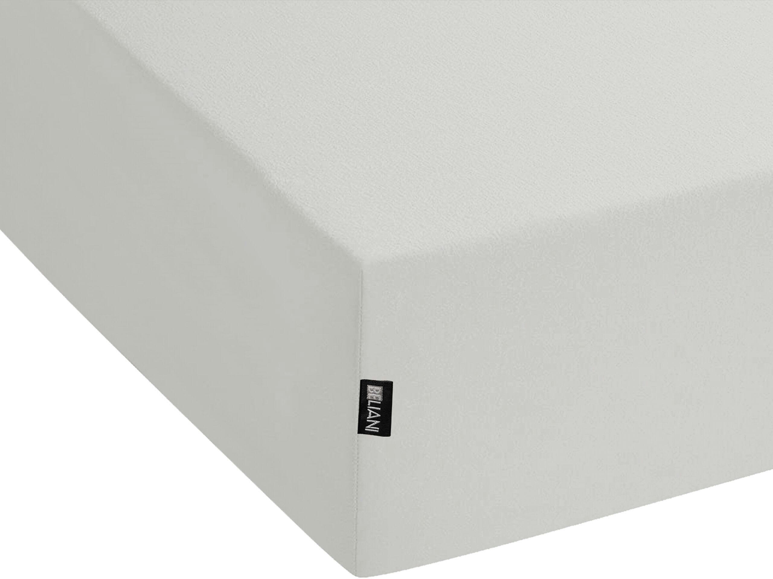 JANBU - Drap-housse en coton 90 x 200 cm gris clair