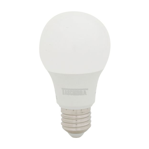 LÂMPADA LED BULBO A60 E27 7W 3000K 127 220V LUZ AMARELA TASCHIBRA