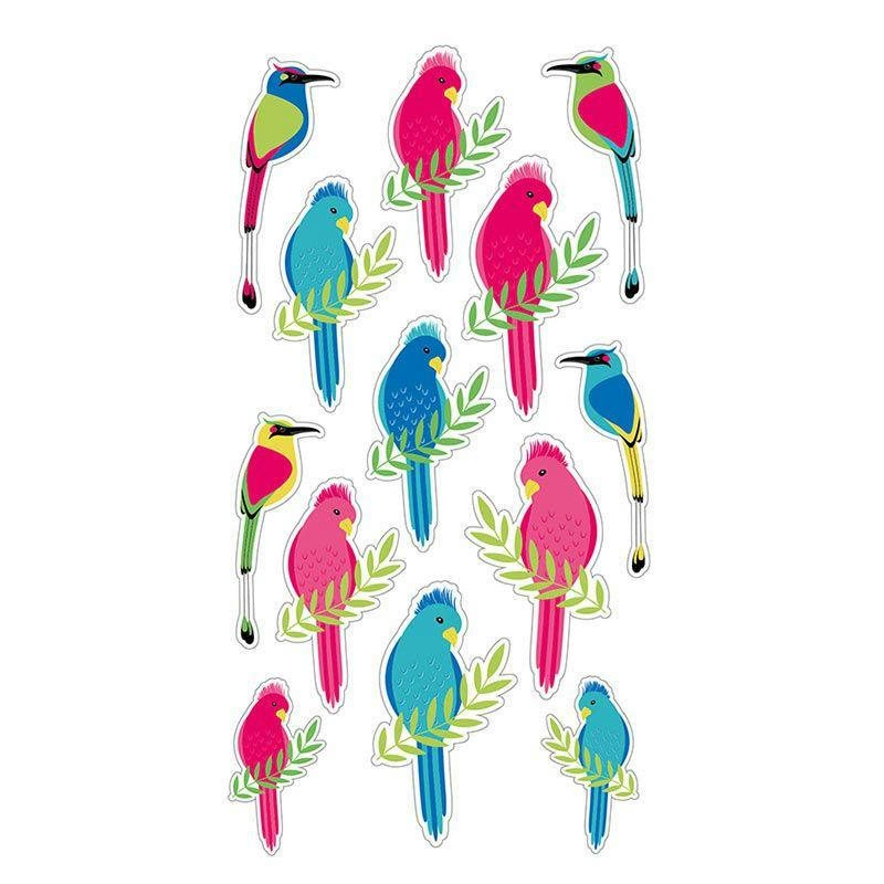 VIVA LA VIDA - Stickers puffies oiseaux