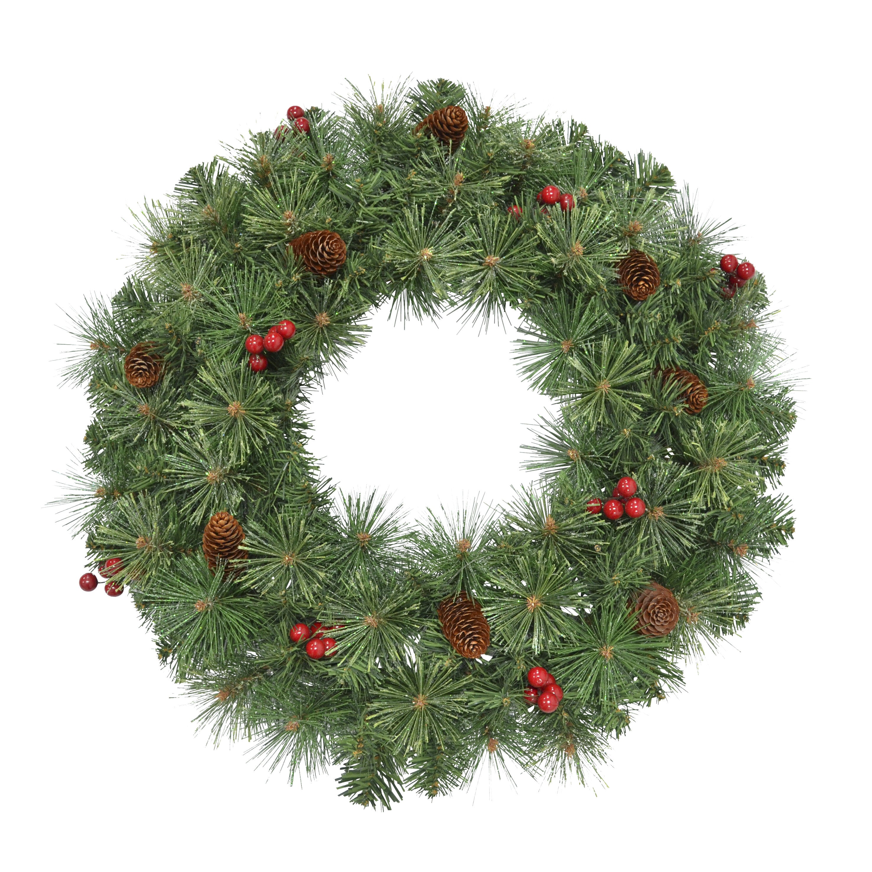 Black Box Trees Warth kerstkrans met decoratie - groen TIPS 115 - Ø60cm