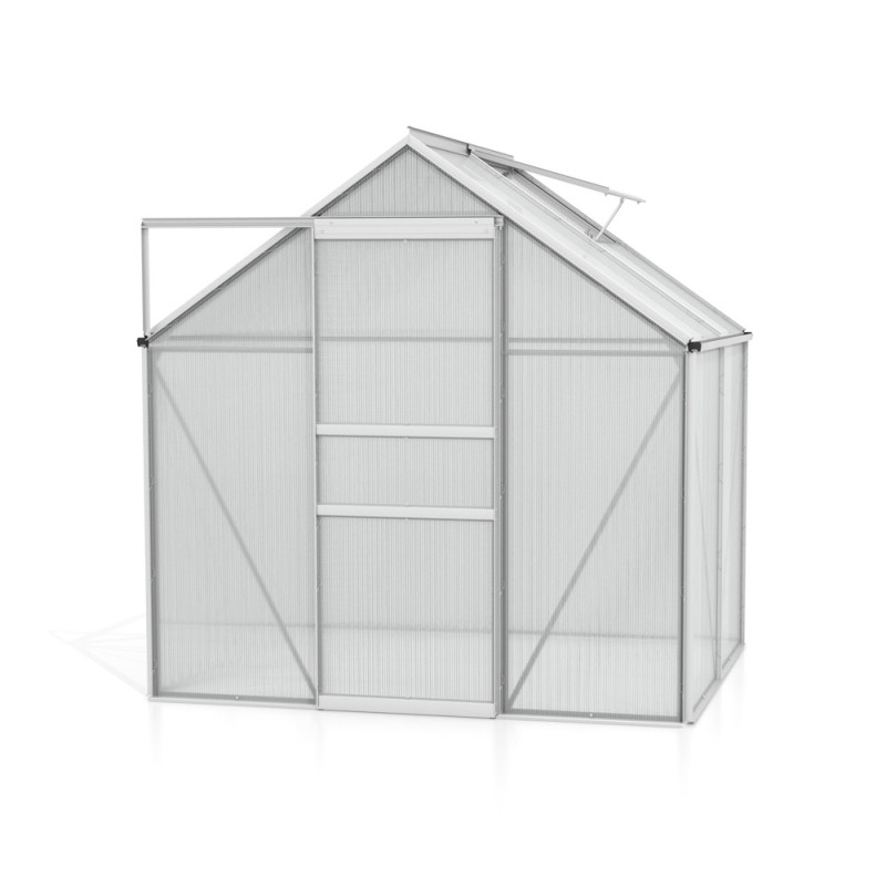 Serre en polycarbonate Calypso aluminium anodisé 3 m² VITAVIA