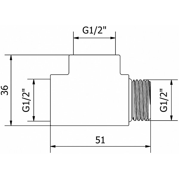 Mexen Uni-Term raccord en T pour résistance électrique, anthracite - W906-000-66