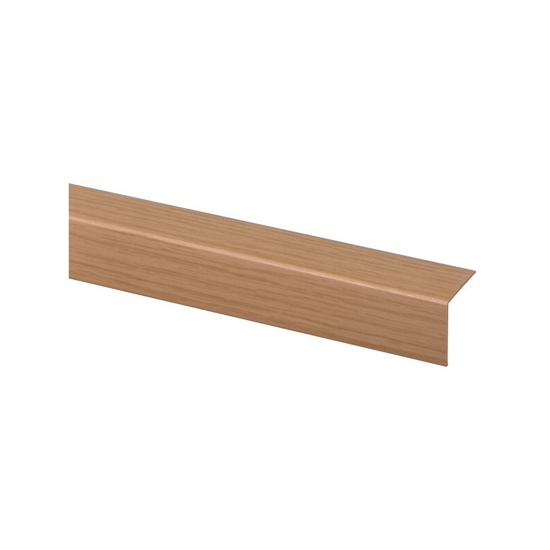 Cornière d'angle en PVC chêne clair 260 x 2,5 x 2,5 cm