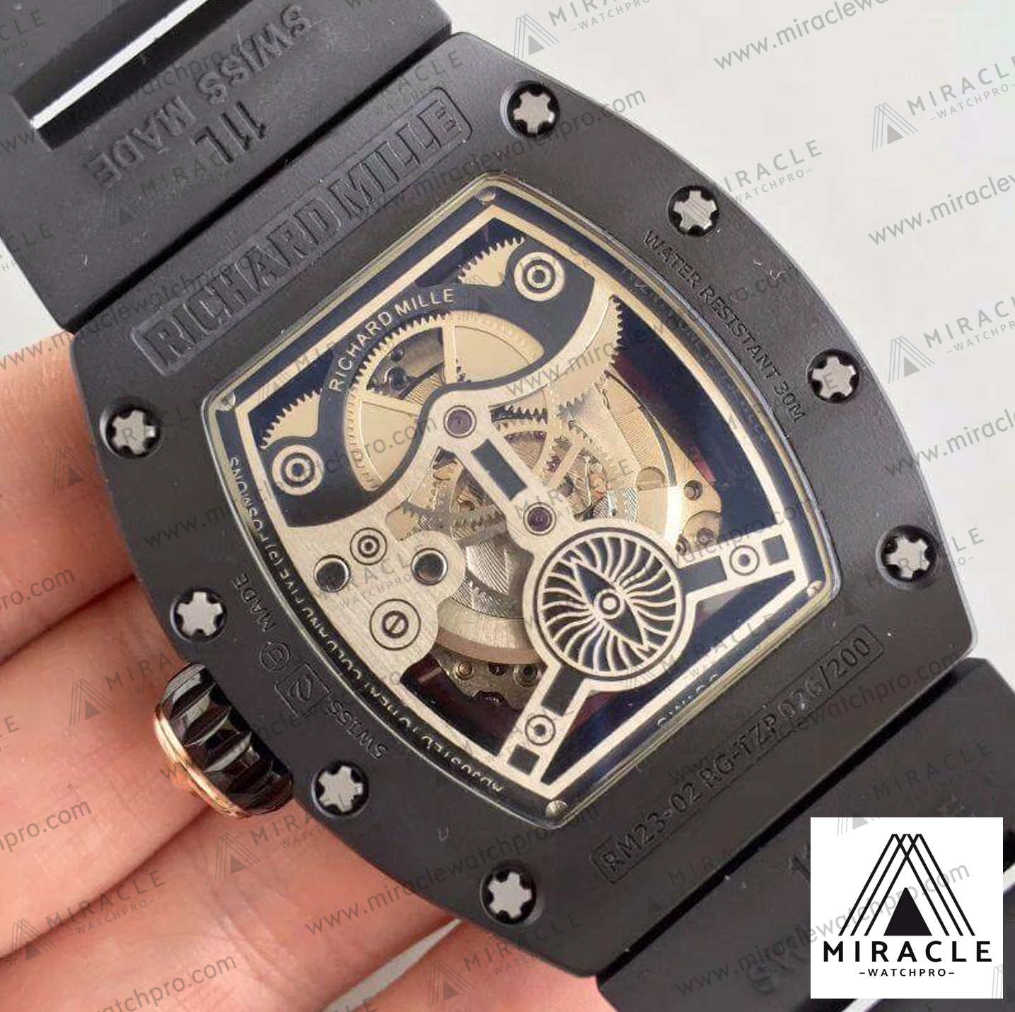 Replica Watch-RICHARD MILLE-ref.M023 RG-TZP-Elite Clone-43mmX51mmX17mm
