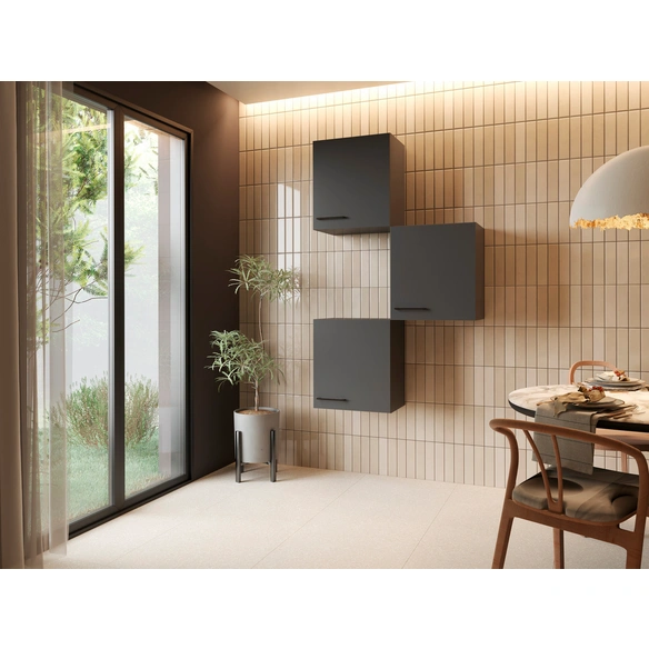 Wandschrank, »Oliver«, LxBxH: 50x34,6x168,3 cm, grau matt