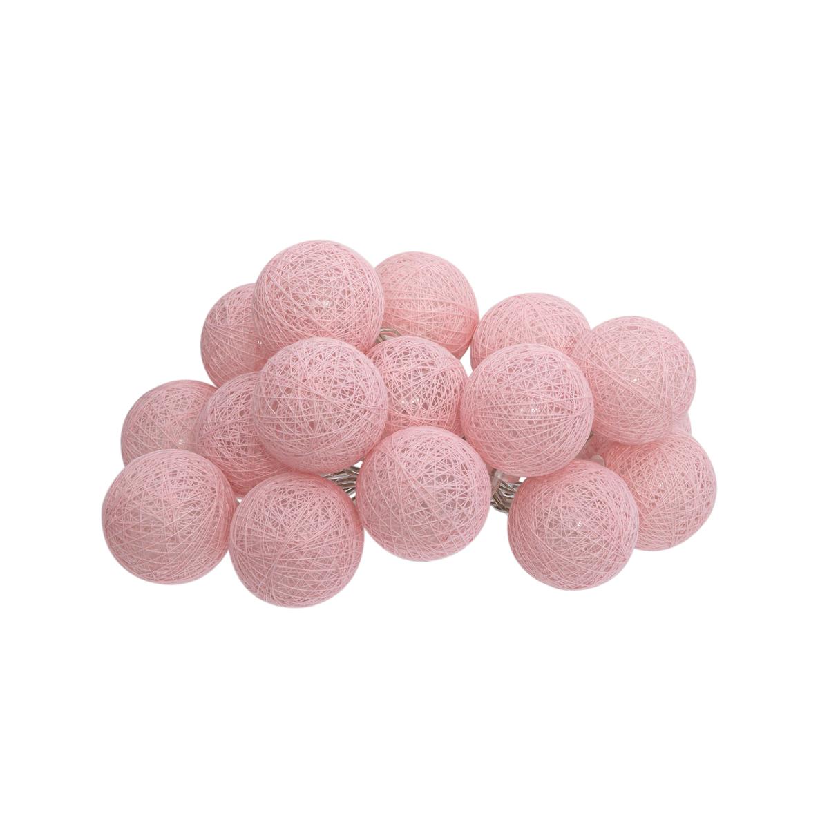 Battery powered LED garland Light pink, L.255 cm