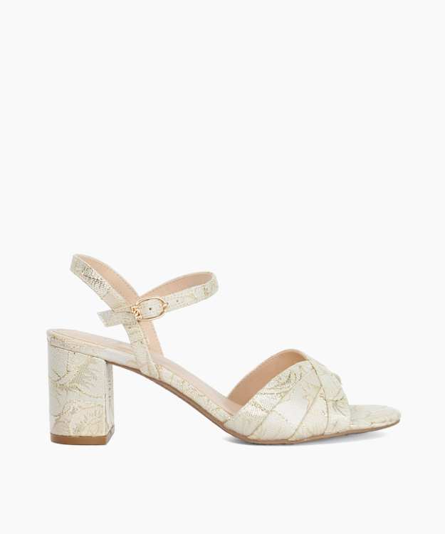 Mallorca Gold - Block Heel Open Toe Sandals