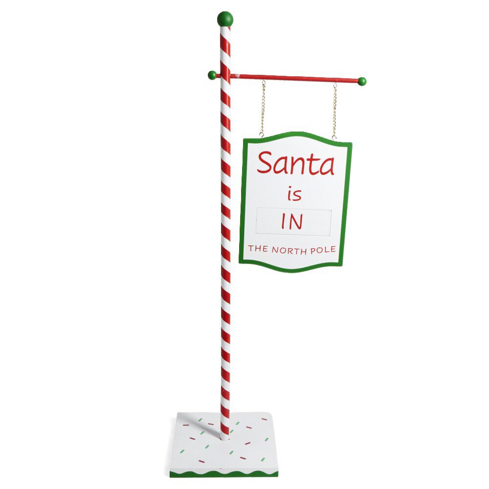 Décoration de No&euml;l panneau en bois "Santa is coming" H100cm