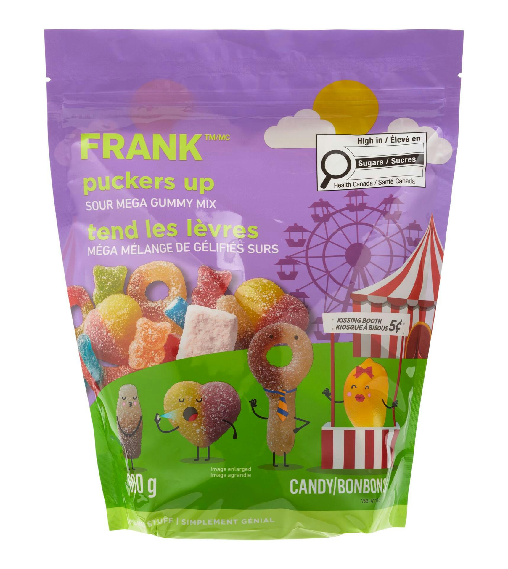 FRANK Sour Gummy Mix, 600-g