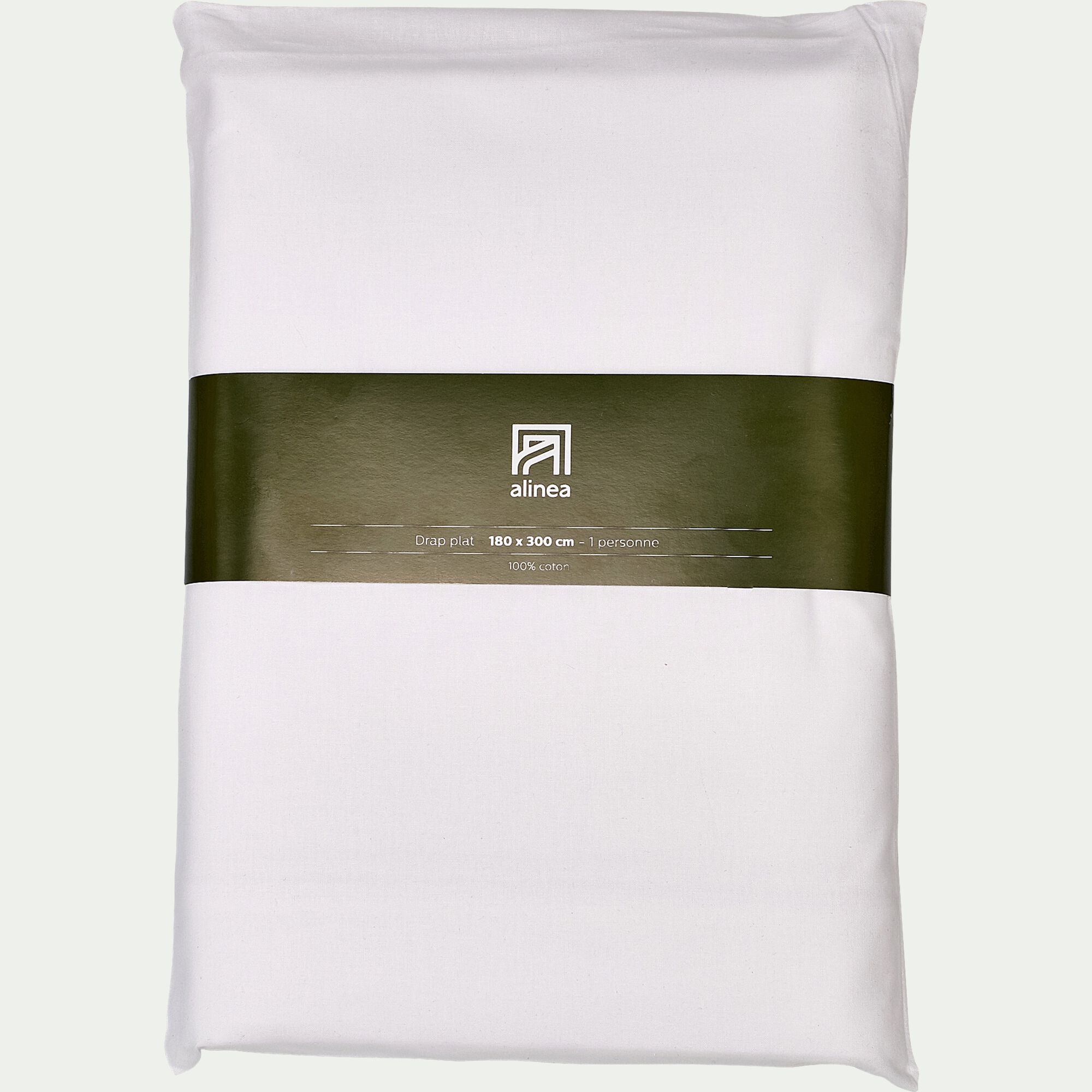 CALANQUES - Drap plat en coton 270x300cm - blanc