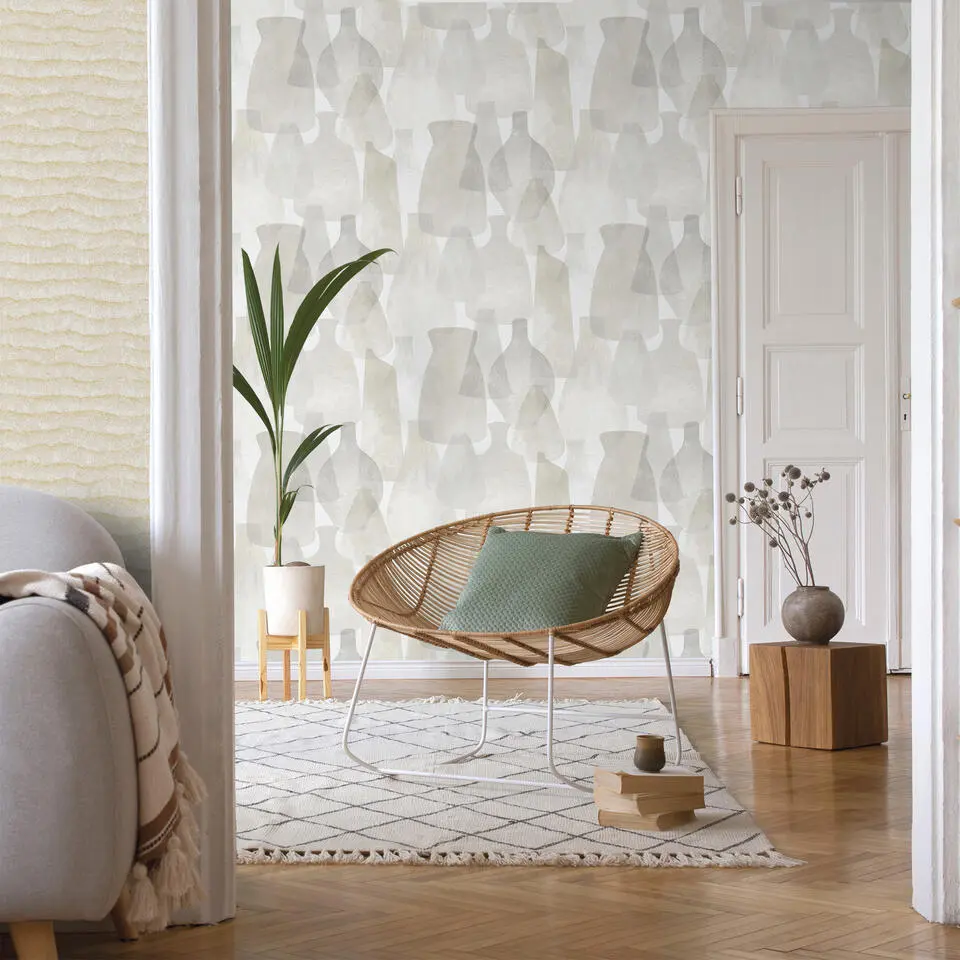 Sanders & Sanders behang aardewerk beige - 53 cm x 10 m